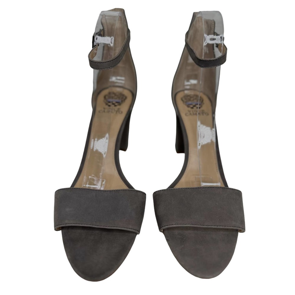 Vince Camuto Heels Corlina 11/41 Dark Gray Soft Suede 3.5" Heel New W/O Box B05